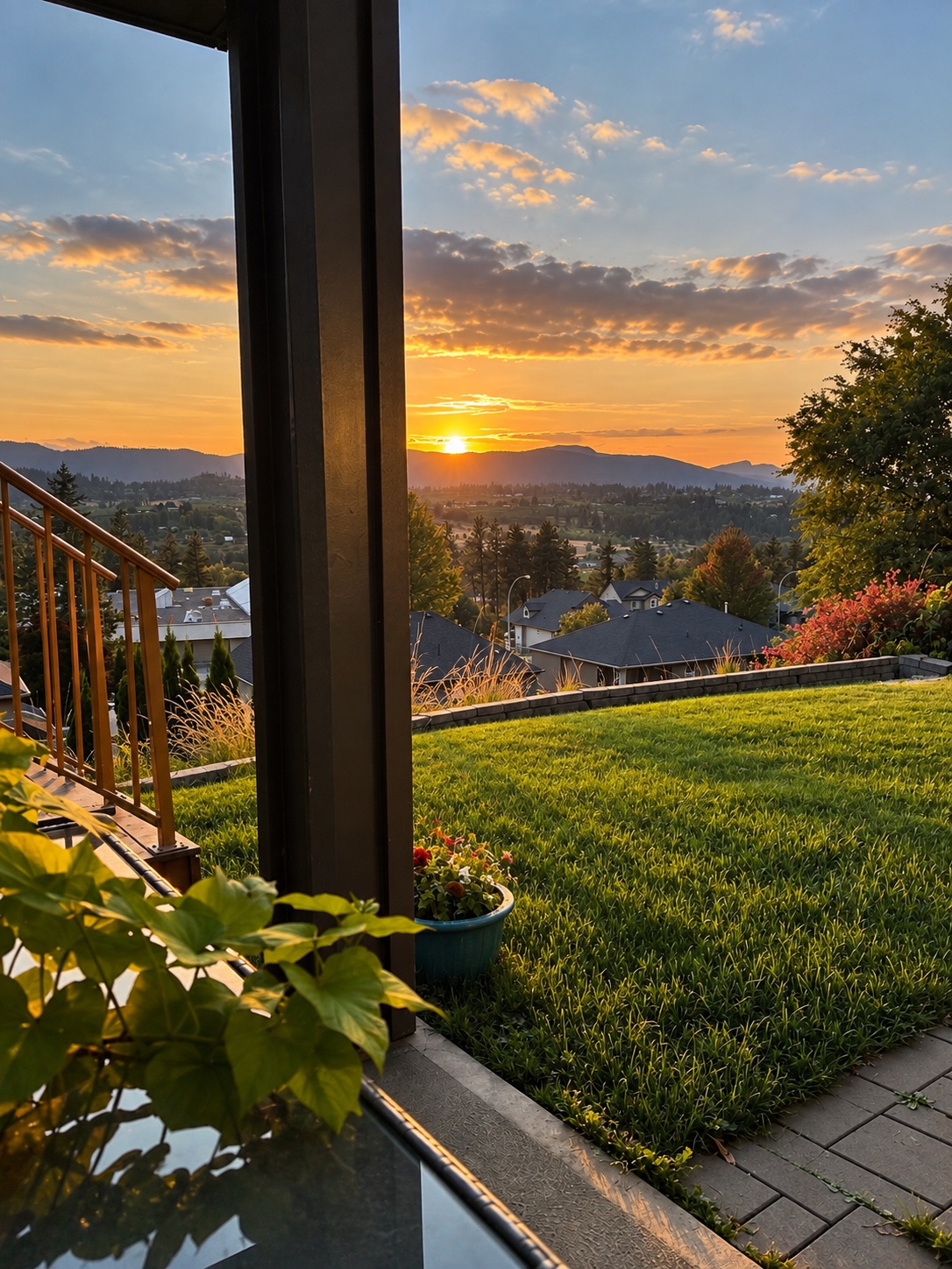 Sunset from the backyard